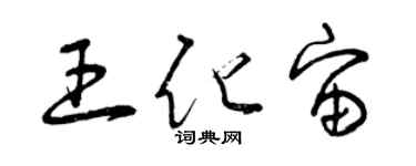 曾庆福王化宙草书个性签名怎么写