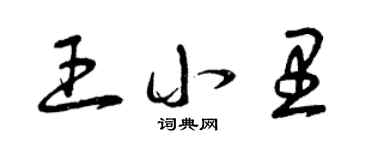 曾庆福王小里草书个性签名怎么写