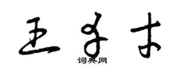 曾庆福王幸才草书个性签名怎么写