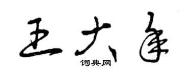 曾庆福王大年草书个性签名怎么写