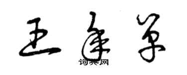 曾庆福王年单草书个性签名怎么写