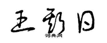 曾庆福王斯日草书个性签名怎么写