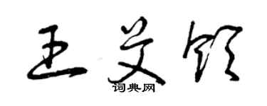 曾庆福王艾领草书个性签名怎么写