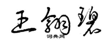 曾庆福王翎碧草书个性签名怎么写