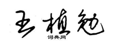 朱锡荣王植勉草书个性签名怎么写