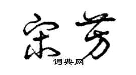 曾庆福宋芳草书个性签名怎么写