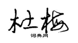 曾庆福杜梅草书个性签名怎么写