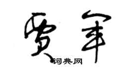 曾庆福贾军草书个性签名怎么写