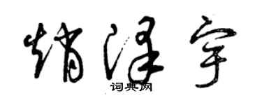 曾庆福赵泽宇草书个性签名怎么写