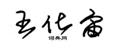 朱锡荣王化宙草书个性签名怎么写