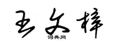 朱锡荣王文梓草书个性签名怎么写