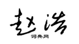 朱锡荣赵浩草书个性签名怎么写