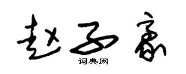 朱锡荣赵子豪草书个性签名怎么写