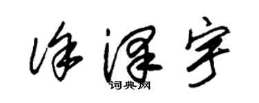 朱锡荣徐泽宇草书个性签名怎么写