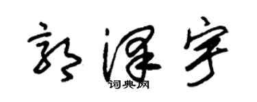 朱锡荣郭泽宇草书个性签名怎么写