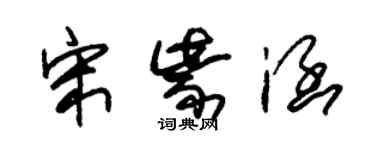 朱锡荣宋紫涵草书个性签名怎么写