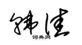 朱锡荣韩佳草书个性签名怎么写