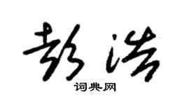 朱锡荣彭浩草书个性签名怎么写