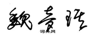 朱锡荣魏梦琪草书个性签名怎么写