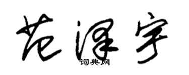 朱锡荣范泽宇草书个性签名怎么写