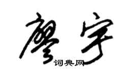 朱锡荣廖宇草书个性签名怎么写