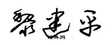 朱锡荣黎建平草书个性签名怎么写