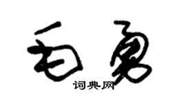 朱锡荣毛勇草书个性签名怎么写