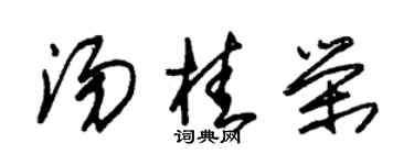 朱锡荣汤桂荣草书个性签名怎么写