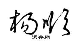 曾庆福杨顺草书个性签名怎么写