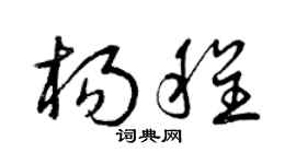 曾庆福杨程草书个性签名怎么写