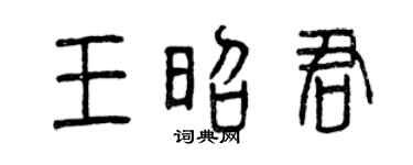 曾庆福王昭君篆书个性签名怎么写