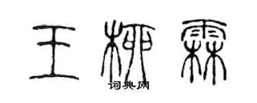 陈声远王柳霖篆书个性签名怎么写