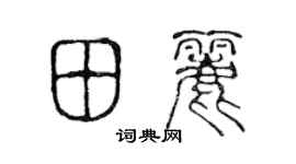 陈声远田丽篆书个性签名怎么写