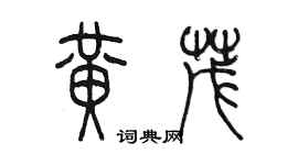 陈墨黄茂篆书个性签名怎么写