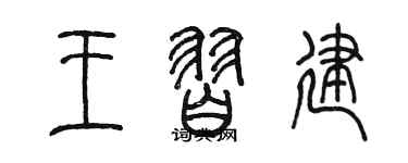 陈墨王习建篆书个性签名怎么写
