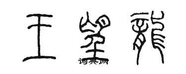 陈墨王望龙篆书个性签名怎么写