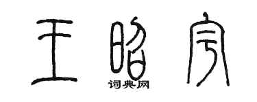 陈墨王昭宇篆书个性签名怎么写
