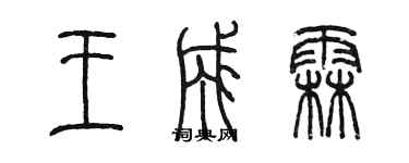 陈墨王成霖篆书个性签名怎么写