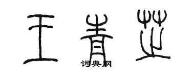 陈墨王青芝篆书个性签名怎么写