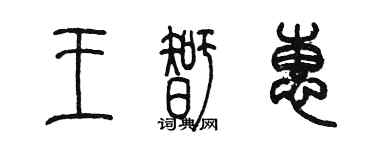 陈墨王智惠篆书个性签名怎么写