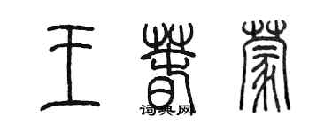 陈墨王春蒙篆书个性签名怎么写