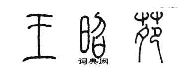 陈墨王昭苑篆书个性签名怎么写