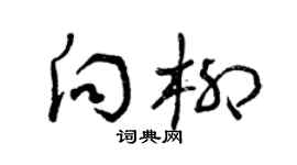 曾庆福向柳草书个性签名怎么写