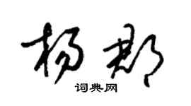 梁锦英杨郡草书个性签名怎么写
