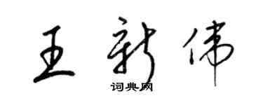 梁锦英王新伟草书个性签名怎么写