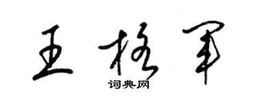 梁锦英王格军草书个性签名怎么写