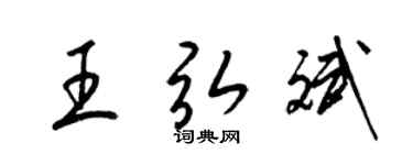 梁锦英王弘斌草书个性签名怎么写
