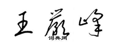 梁锦英王严峰草书个性签名怎么写