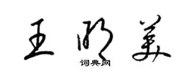 梁锦英王明美草书个性签名怎么写