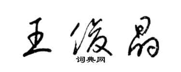 梁锦英王俊晶草书个性签名怎么写